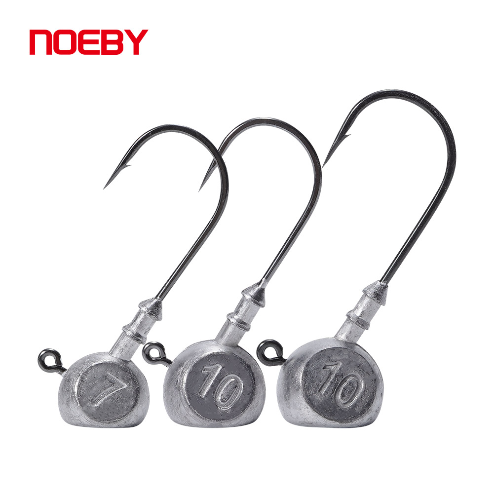 Fishing Hook Offset - Noeby-パイクフィッシング用のジグヘッドフック,パイクシーバス用のソフトワーム型ベイト,魚を捕まえるためのフック,anzolアクセサリー,7g, 10g, 1:0, 2/0