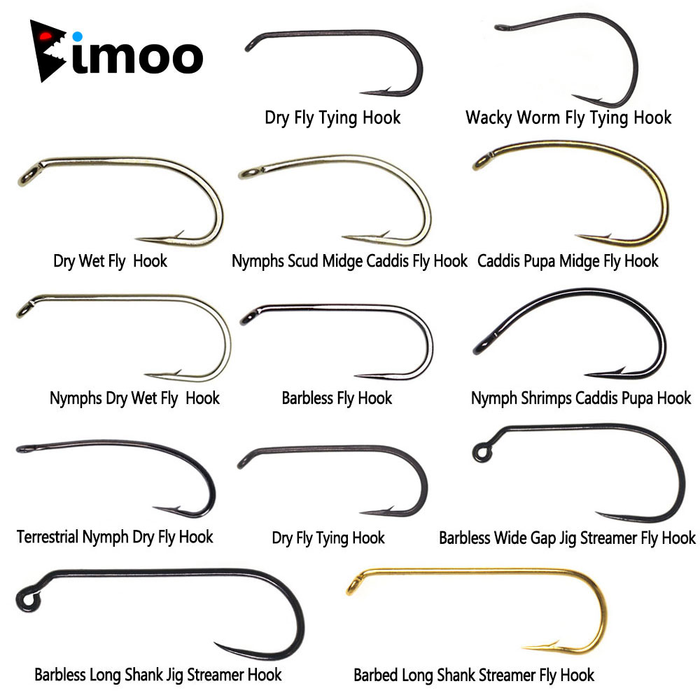 Fishing Hook Barbless - ビムー 100 個 1 # ~22