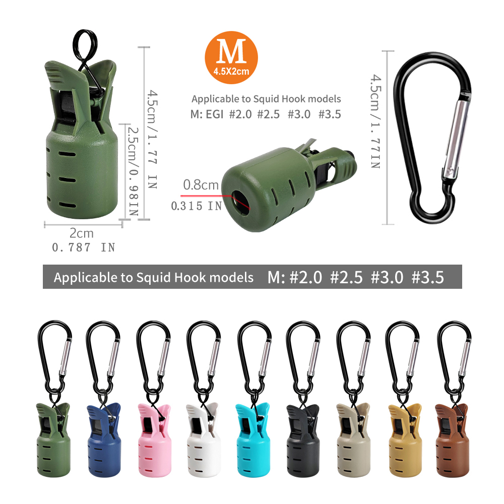イカジグフックカバー 耐久性のあるPP素材 木製エギ釣りフッ - Fishing Hook Size のレビューと価格