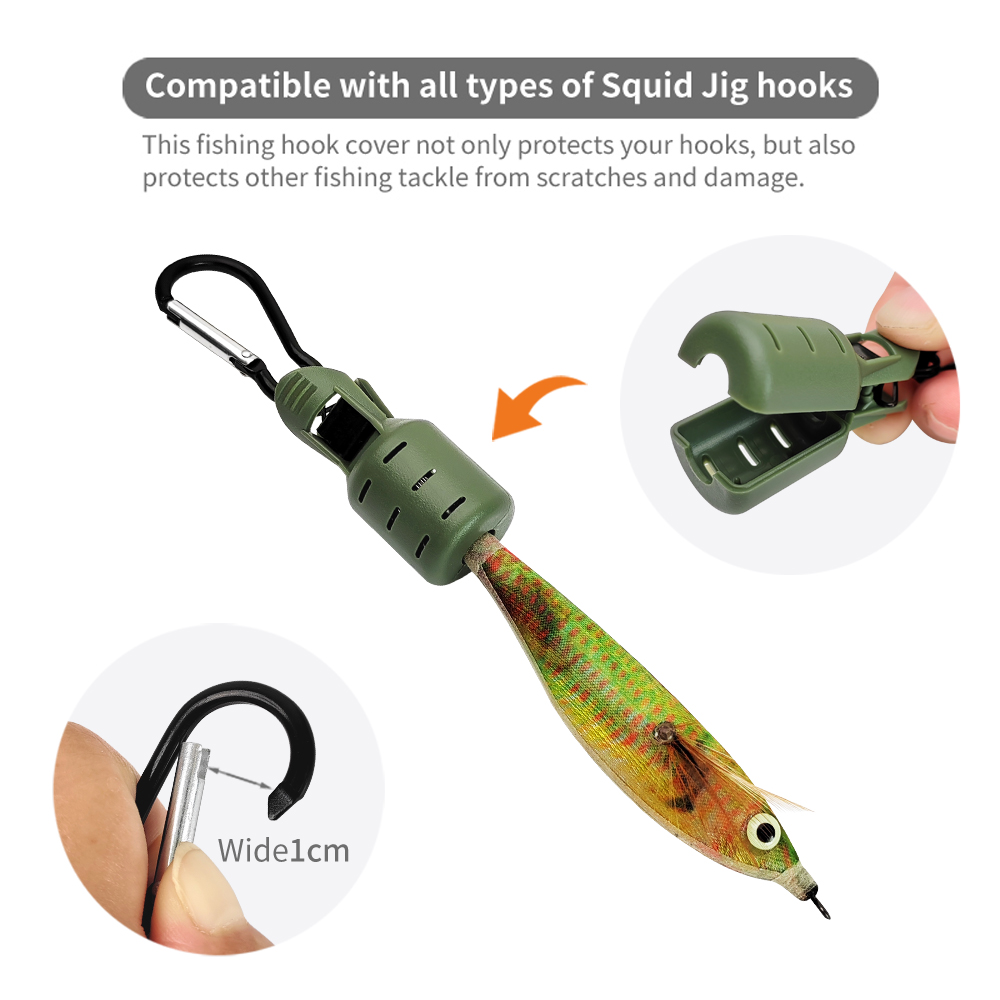 イカジグフックカバー 耐久性のあるPP素材 木製エギ釣りフッ - Fishing Hook Size のレビューと価格