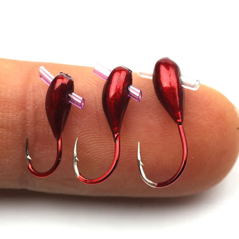 10/20 個冬氷釣りフック高炭素鋼有刺鉄線転倒フックジグヘ - Fishing Hook Barbless のレビューと価格