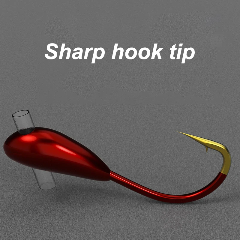 10/20 個冬氷釣りフック高炭素鋼有刺鉄線転倒フックジグヘ - Fishing Hook Barbless のレビューと価格
