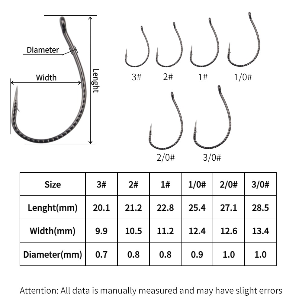 50個入り高炭素鋼製ワッキーフック – 滑り止めソフトベイト - Fishing Hook Barbless のレビューと価格