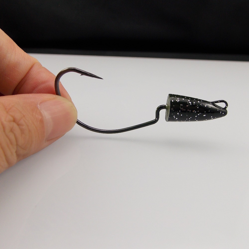 高強度スチールフィッシングフック,ソフトベイト,ジグヘッド, - Fishing Hook Offset のレビューと価格