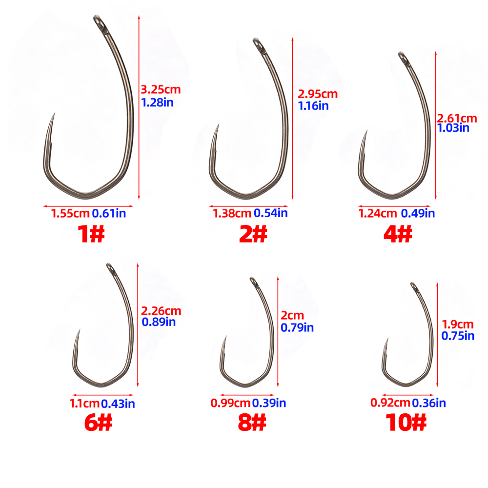 Hirisi 8042 100個入り PTFEコーティング釣 - Fishing Hook Barbless のレビューと価格