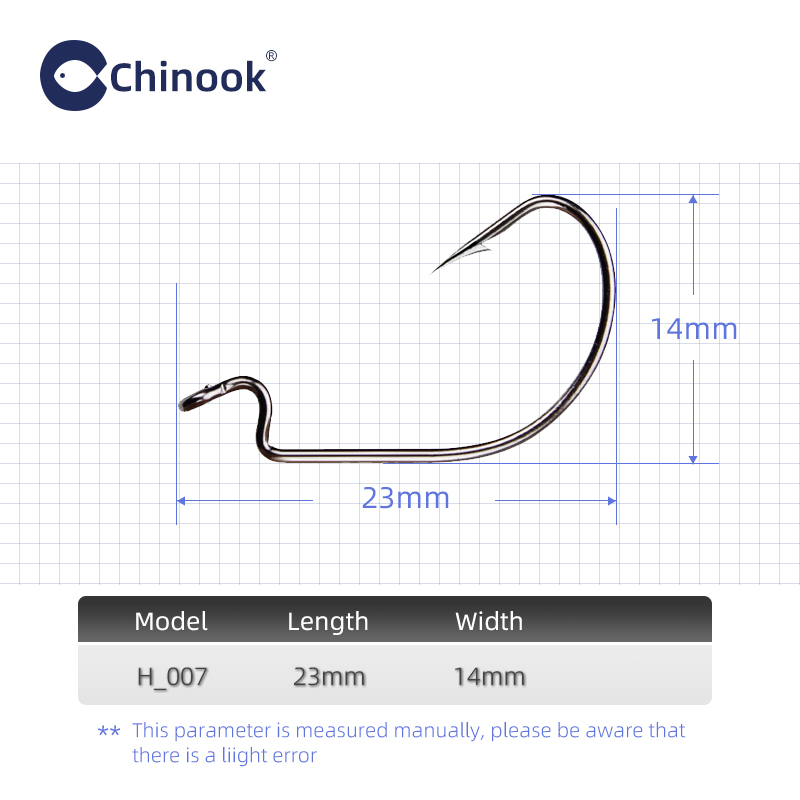 チヌーク 20個入り ワイドワーム テキサンフック カーボン - Fishing Hook Offset のレビューと価格