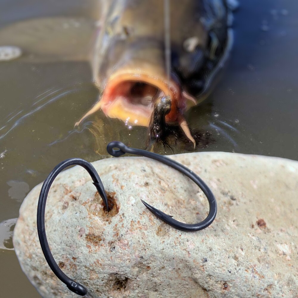 HIRISI-高炭素鋼含有量釣り針,50個,ボックス付き,8 - Fishing Hook Circle のレビューと価格