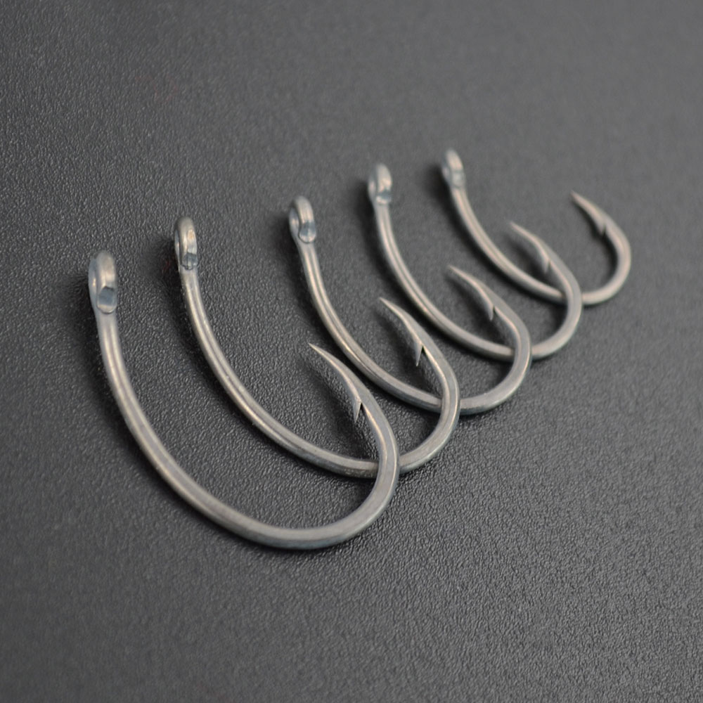 HIRISI-高炭素鋼含有量釣り針,50個,ボックス付き,8 - Fishing Hook Circle のレビューと価格