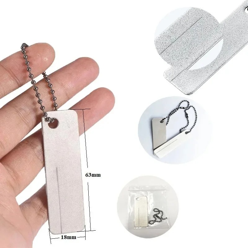 ミニダイヤモンド砥石キーホルダーツール高硬度釣り針ナイフ爪ア - Fishing Hook のレビューと価格