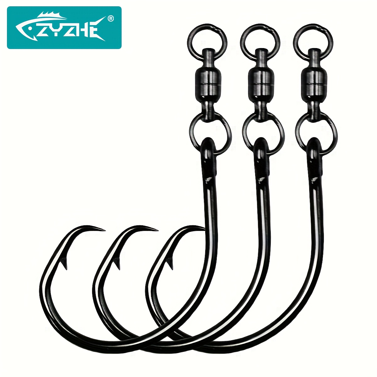 ZYZHE 3/6/9個入りサークルフック スイベルリング付 - Fishing Hook Circle のレビューと価格